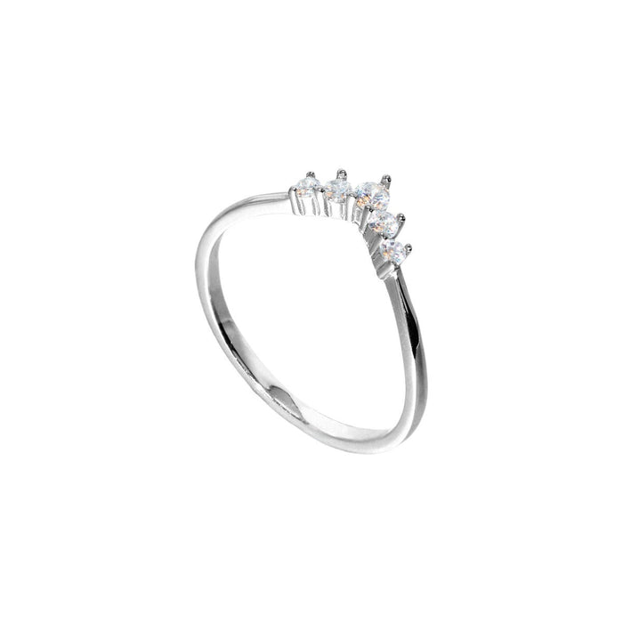 Simple Crown Design Sterling Silver Band