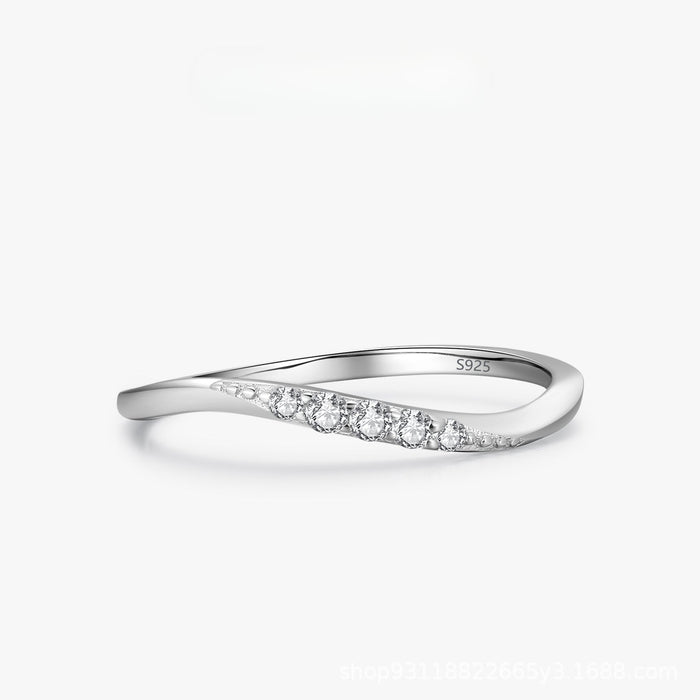 Simple Wave Design Sterling Silver Band