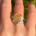 Sparkling 2 Pcs Yellow Radiant Cut Bridal Set