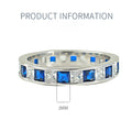 Sparkling Two Tone Design Paved Sterling Silver Band