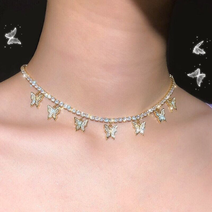 Stunning Butterfly Design Chic Necklace