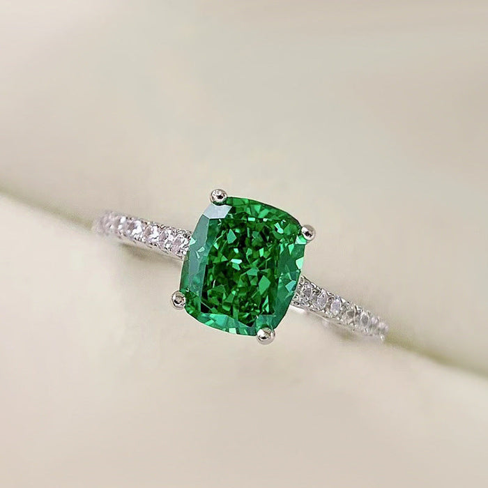 Stunning Cushion Cut Sterling Silver Ring