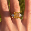 Stunning Yellow Radiant Cut 2 Pcs Bridal Set