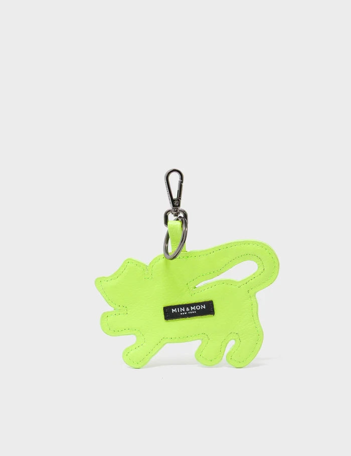 Theo the Tiger - Sharp Green Leather Keychain