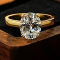 Thin Band Oval Cut Sterling Silver Ring