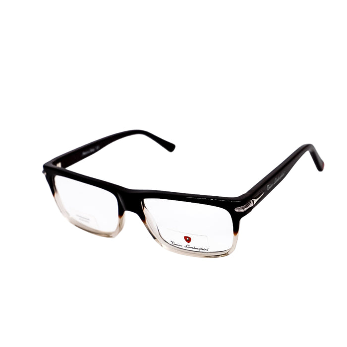 Black eyeglasses on a white background