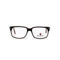 Eyeglasses with a visible brand logo on a white background