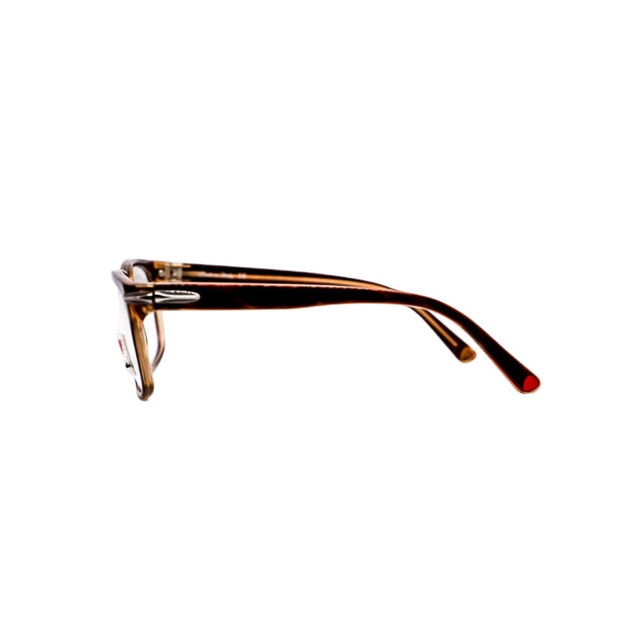Brown eyeglasses on a white background