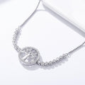 Tree of Life Adjustable 925 Sterling Silver Tennis Bracelet