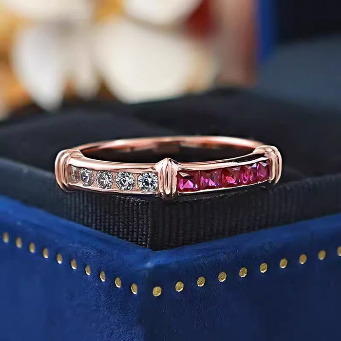 Unique Two Tone Design Sterling Silver Band