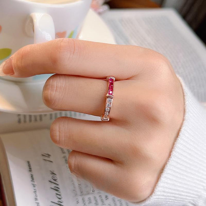 Unique Two Tone Design Sterling Silver Band