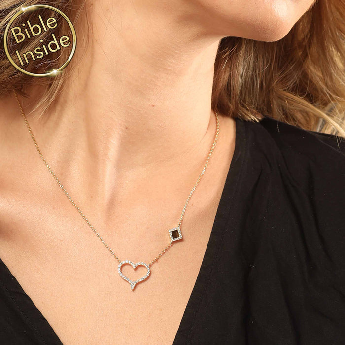 Unique Valentine's day gift for her women's faith necklace