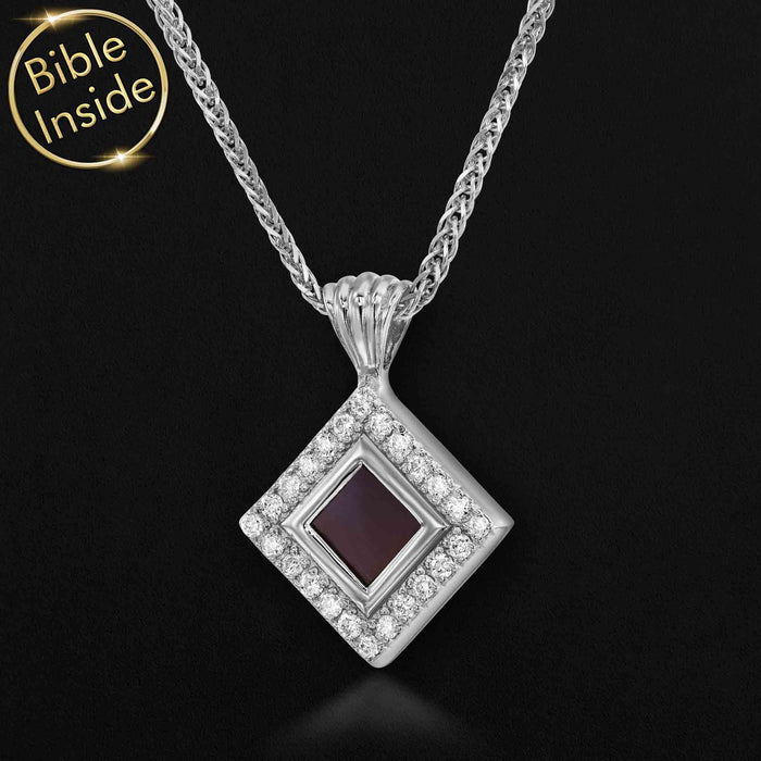 Unique valentine's gift for her - Elizabeth pendant carrying New Testament inside