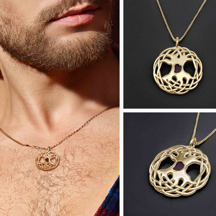 Unique Valentine's gift for men tree of life nano Bible necklace