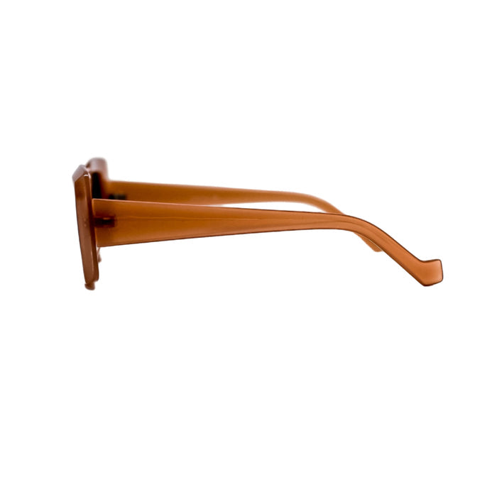 Brown sunglasses on a white background