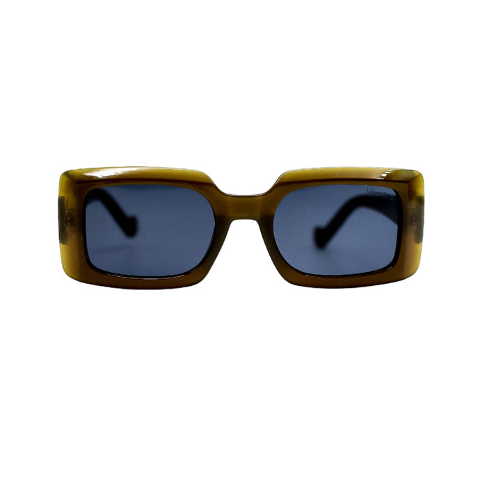 Sunglasses with a tortoiseshell frame on a white background