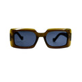 Sunglasses with a tortoiseshell frame on a white background