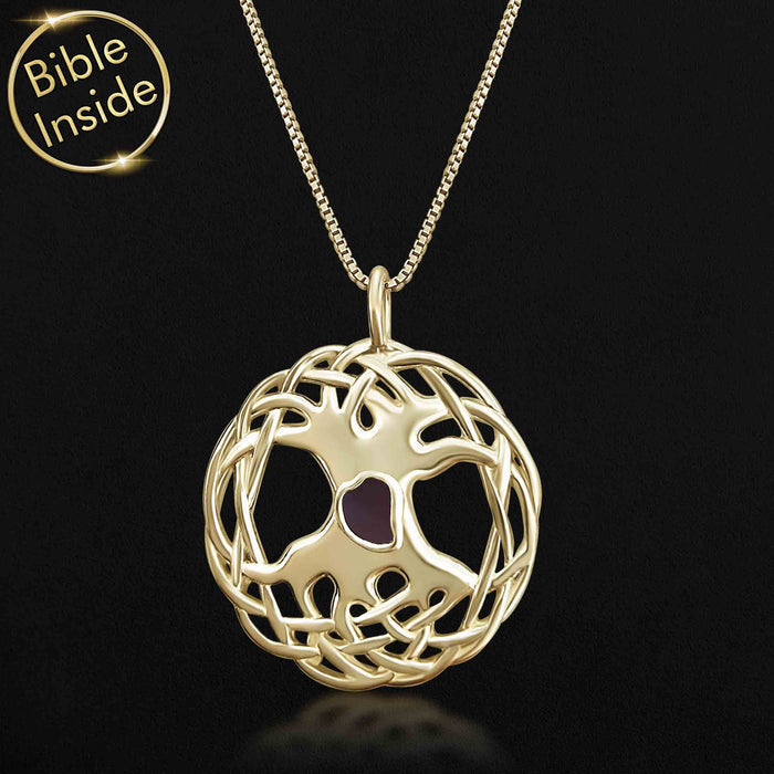 High-tech nano Bible Tree of Life Valentine gift for friend jewelry