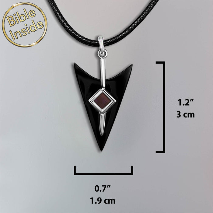 Arrow pendant Christian necklace, meaningful valentine gift for teacher