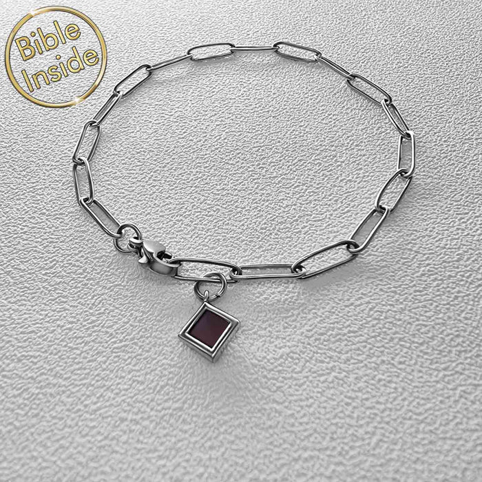 Valentine gift for teacher – faith-inspired rhombus bracelet