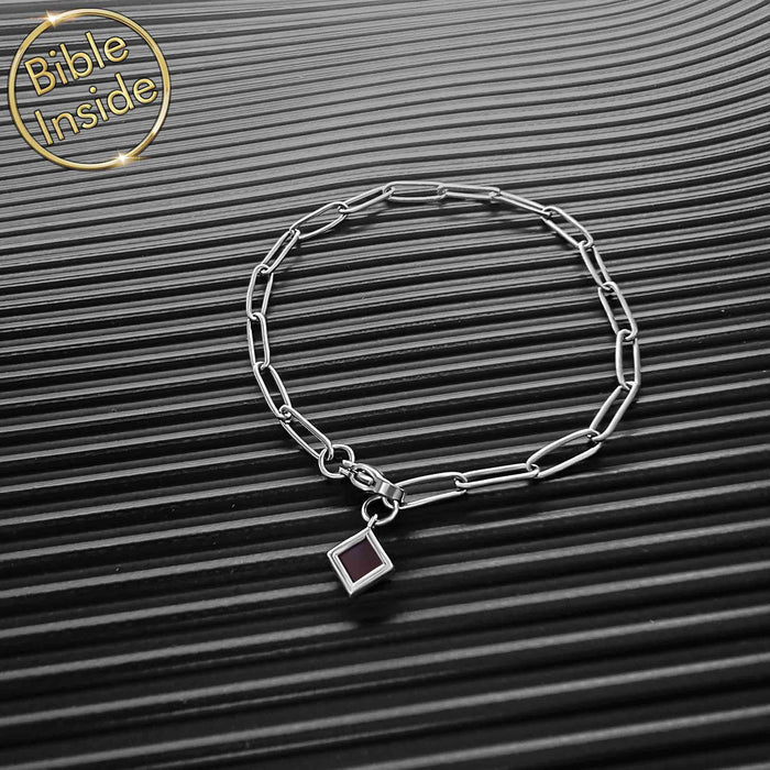 Valentine gift for teacher Christian bracelet with scripture inside