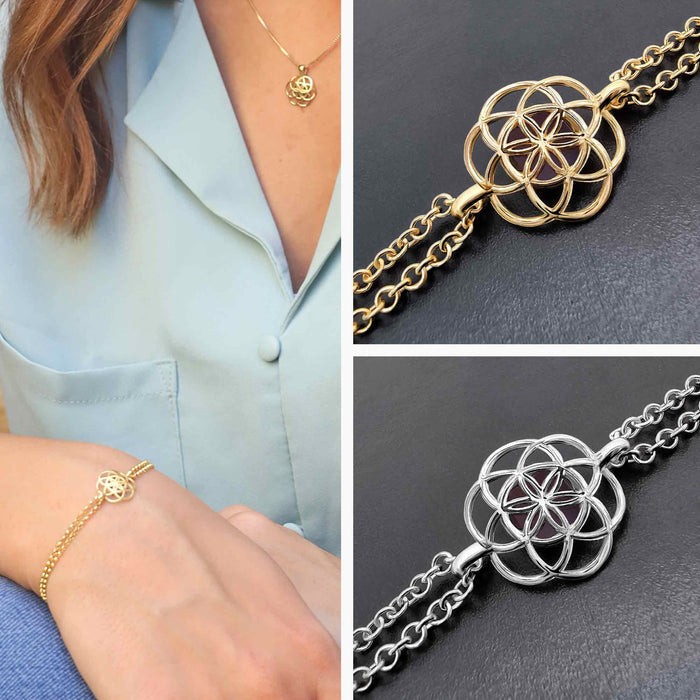 Valentine gift idea for teacher – Seed of Life bracelet with nano Bible