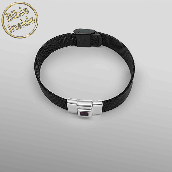 Stainless steel Bible bracelet for men – creative Valentines day gift
