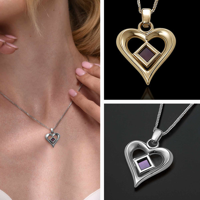 Valentine's day gift idea for teacher – heart necklace with nano Bible chip