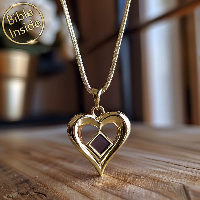 Gold heart pendant, valentine's day gift idea for teacher