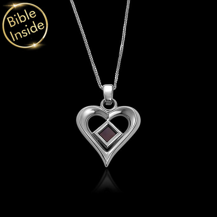 Valentine's day gift idea for teacher – faith-inspired heart necklace for women