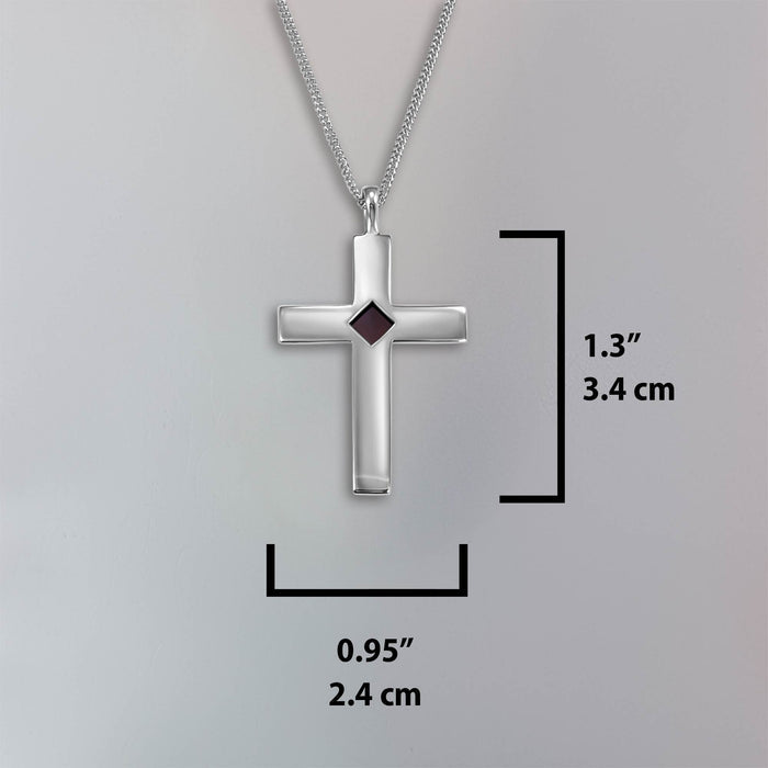 Men's Christian cross pendant with micro Bible inside — valentine's day gift idea for teacher