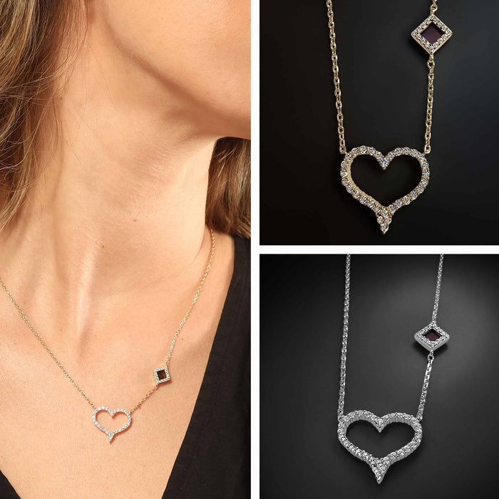 Valentines jewelry for her heart necklace with nano Bible – Christian gift