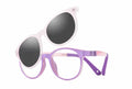 Yupiie YP-C1016 Kids Eyeglasses with Clip-On Sunglasses - Lilac / Purple