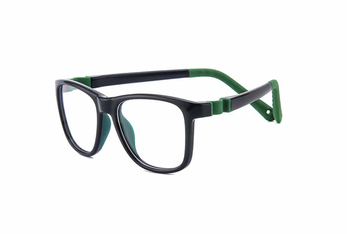 Yupiie YP1001 Kids Eyeglasses - Black / Green