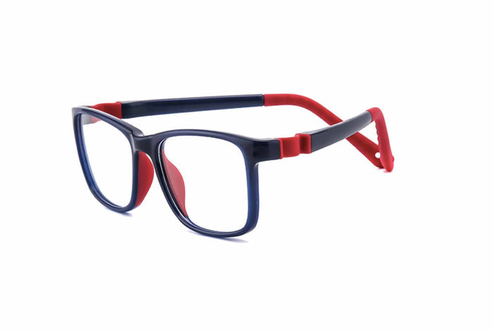 Yupiie YP1002 Kids Eyeglasses - Navy / Red