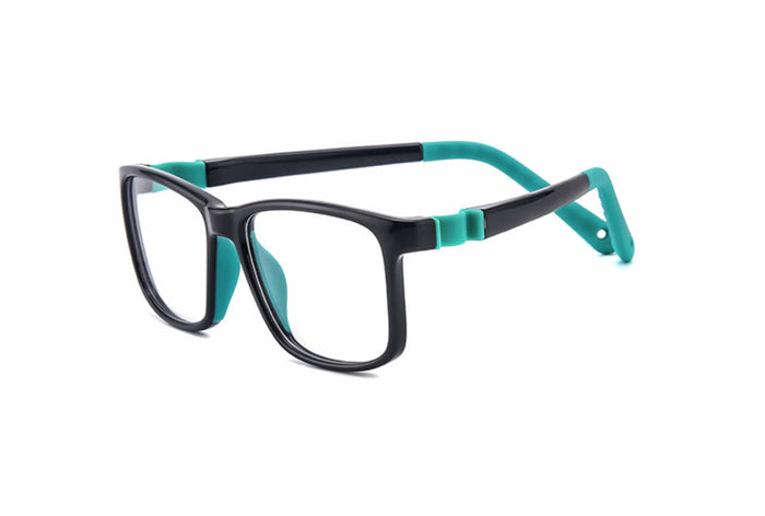 Yupiie YP1003 Kids Eyeglasses - Black / Teal