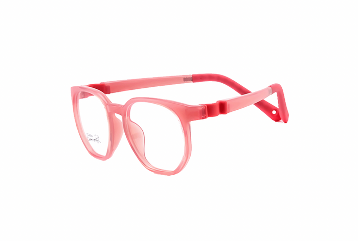 Yupiie YP1011 Kids Eyeglasses - Coral Pink / Pink